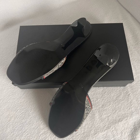 Golden Peak Black Sandal Heel Size 7 - Picture 3 of 4